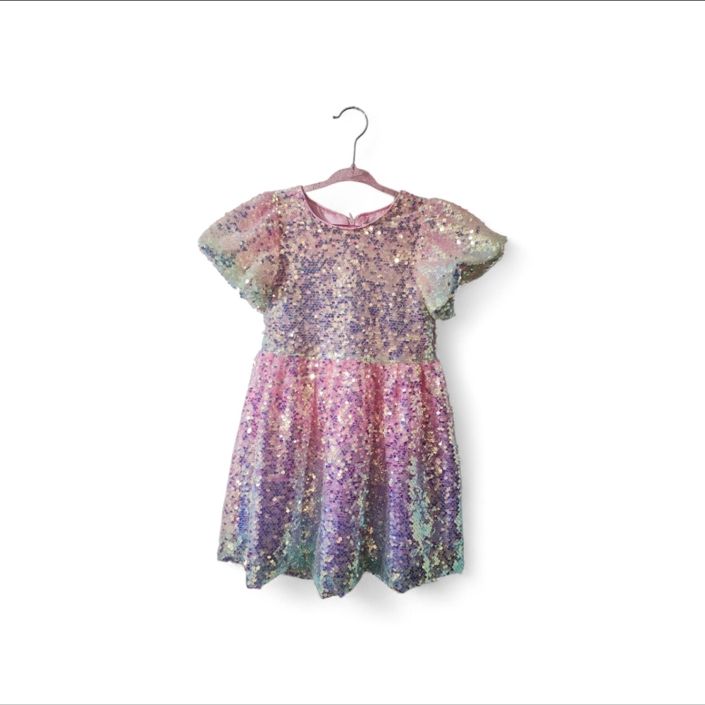Lola + The Boys Ombre Multi-Color Lil Girl's Sequin Designer Dress